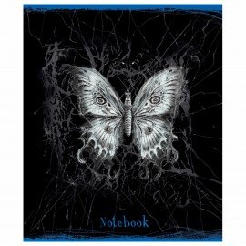 Тетрадь А5 48 л. ПЗБМ, скоба, клетка, матовая ламинация, выборочный лак, "Паутина" (микс в спайке), 23850