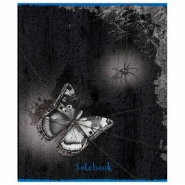 Тетрадь А5 48 л. ПЗБМ, скоба, клетка, матовая ламинация, выборочный лак, "Паутина" (микс в спайке), 23850