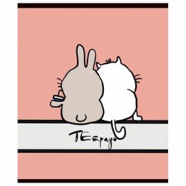 Тетрадь А5 48 л. ПЗБМ, скоба, клетка, матовая ламинация, брайль, "Веселее вместе" (микс в спайке), 23317