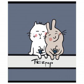 Тетрадь А5 48 л. ПЗБМ, скоба, клетка, матовая ламинация, брайль, "Веселее вместе" (микс в спайке), 23317