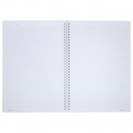 Тетрадь обложка пластик, А4 80л. гребень мягкий (силиконовый), клетка, BRAUBERG, бежевая, 405354