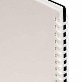 Тетрадь обложка пластик, А4 80л. гребень мягкий (силиконовый), клетка, BRAUBERG, бежевая, 405354