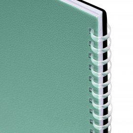 Тетрадь обложка пластик, А4 80л. гребень мягкий (силиконовый), клетка, BRAUBERG, зеленая, 405355