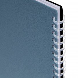 Тетрадь обложка пластик, А4 80л. гребень мягкий (силиконовый), клетка, BRAUBERG, синий, 405356