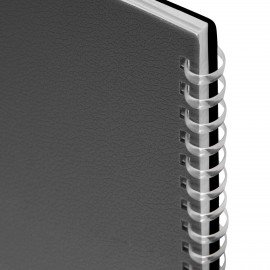 Тетрадь обложка пластик, А4 80л. гребень мягкий (силиконовый), клетка, BRAUBERG, серый, 405357