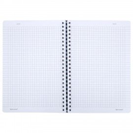 Тетрадь обложка пластик, А5 80л. гребень мягкий (силиконовый), клетка, BRAUBERG, бежевый, 405358