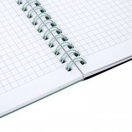 Тетрадь обложка пластик, А4 80л. гребень, 4 съемных разделителя, клетка, BRAUBERG, зеленый, 405363