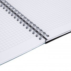 Тетрадь обложка пластик, А4 80л. гребень, 4 съемных разделителя, клетка, BRAUBERG, синий, 405364