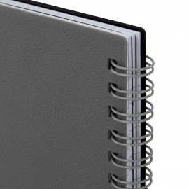 Тетрадь обложка пластик, А4 80л. гребень, 4 съемных разделителя, клетка, BRAUBERG, серый, 405365