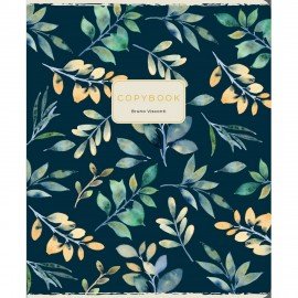 Тетрадь А5 48л. BRUNO VISCONTI скоба, клетка, Soft Touch, фольга, FLORAL PATTERN (5 в, 7-48-1371