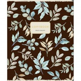 Тетрадь А5 48л. BRUNO VISCONTI скоба, клетка, Soft Touch, фольга, FLORAL PATTERN (5 в, 7-48-1371