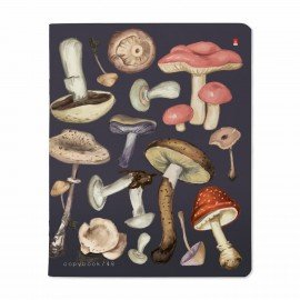 Тетрадь А5 48л. BRUNO VISCONTI скоба, клетка, Soft Touch, фольга, Грибная феерия (5 в, 7-48-1325