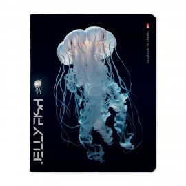 Тетрадь А5 48л. АЛЬТ скоба, клетка, TWIN лак, Медузы фентези (5 видов), 7-48-1331