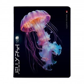 Тетрадь А5 48л. АЛЬТ скоба, клетка, TWIN лак, Медузы фентези (5 видов), 7-48-1331