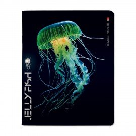 Тетрадь А5 48л. АЛЬТ скоба, клетка, TWIN лак, Медузы фентези (5 видов), 7-48-1331