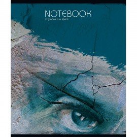 Тетрадь А5 48л. ПЗБМ скоба, клетка, Soft Touch, Каменный взгляд (микс в спайке), 2322, 23225