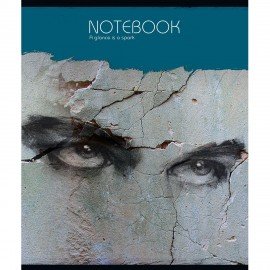 Тетрадь А5 48л. ПЗБМ скоба, клетка, Soft Touch, Каменный взгляд (микс в спайке), 2322, 23225