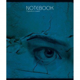 Тетрадь А5 48л. ПЗБМ скоба, клетка, Soft Touch, Каменный взгляд (микс в спайке), 2322, 23225