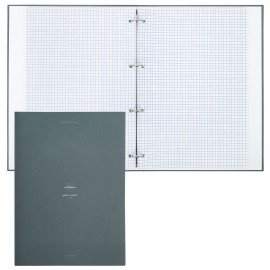 Тетрадь на кольцах БОЛЬШАЯ 210х305мм А4, 100л, обложка картон, клетка, BRAUBERG, Rhythm, 405407