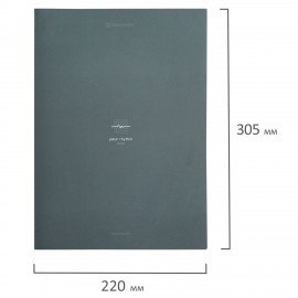 Тетрадь на кольцах БОЛЬШАЯ 210х305мм А4, 100л, обложка картон, клетка, BRAUBERG, Rhythm, 405407