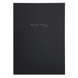 Тетрадь на кольцах БОЛЬШАЯ 215х305мм А4, 100л, обложка картон, клетка, BRAUBERG, Minimal Black, 405408