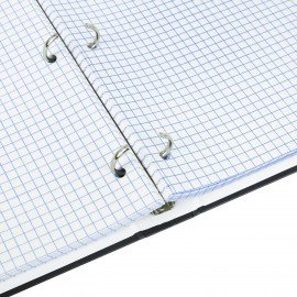 Тетрадь на кольцах БОЛЬШАЯ 215х305мм А4, 100л, обложка картон, клетка, BRAUBERG, Minimal Black, 405408