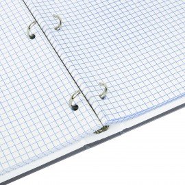 Тетрадь на кольцах БОЛЬШАЯ 210х305мм А4, 100л, обложка картон, клетка, BRAUBERG, Винтаж, 405410