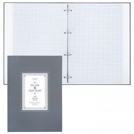 Тетрадь на кольцах БОЛЬШАЯ 210х305мм А4, 100л, обложка картон, клетка, BRAUBERG, Винтаж, 405410