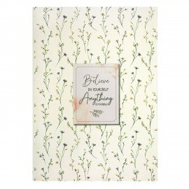 Тетрадь на кольцах БОЛЬШАЯ 210х305мм А4, 100л, обложка картон, клетка, BRAUBERG, Цветы, 405412