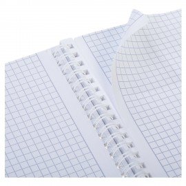 Тетрадь А4 80л. HATBER гребень, клетка, глянцевая ламинация, Drops (микс в спайке), 088870, 80Т4лВ1гр