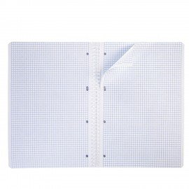 Тетрадь А4 80л. HATBER гребень, клетка, обложка картон, жесткая подложка, Underline (микс), 077006, 80Т4В1гр
