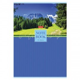 Тетрадь А4 80л. HATBER скоба, клетка, глянцевая ламинация, Живописные пейзажи (микс), 083006, 80Т4лВ1