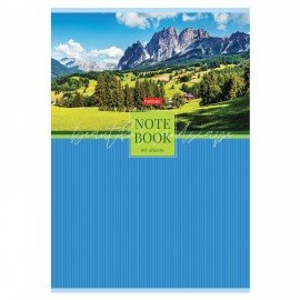 Тетрадь А4 80л. HATBER скоба, клетка, глянцевая ламинация, Живописные пейзажи (микс), 083006, 80Т4лВ1