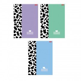 Тетрадь А4 96л. HATBER скоба, клетка, матовая ламинация, Mimimilk (микс в спайке), 087003, 96Т4лВ1