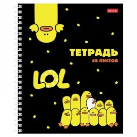 Тетрадь А5 48л. HATBER гребень, клетка, выборочный лак, Мы-утята! (микс в спайке), 079683, 48Т5вмВ1гр