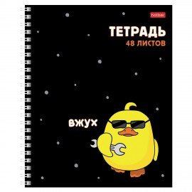 Тетрадь А5 48л. HATBER гребень, клетка, выборочный лак, Мы-утята! (микс в спайке), 079683, 48Т5вмВ1гр
