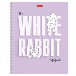 Тетрадь А5 48л. HATBER гребень, клетка, обложка картон, Следуй за белым кроликом (мик, 48Т5В1гр