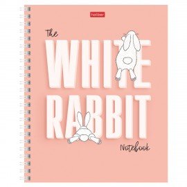 Тетрадь А5 48л. HATBER гребень, клетка, обложка картон, Следуй за белым кроликом (мик, 48Т5В1гр