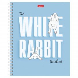 Тетрадь А5 48л. HATBER гребень, клетка, обложка картон, Следуй за белым кроликом (мик, 48Т5В1гр