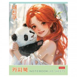 Тетрадь А5 48л. HATBER скоба, клетка, Soft-touch ламинация, Милый друг (микс в спайке), 089131, 48Т5лВ1