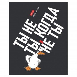 Тетрадь А5 48л. HATBER скоба, клетка, выборочный лак, Гусь умный (микс в спайке), 078540, 48Т5вмВ1