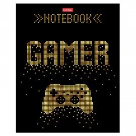 Тетрадь А5 48л. HATBER скоба, клетка, матовая ламинация, 3D фольга, Для мальчиков (микс), 087357, 48Т5лофВ1