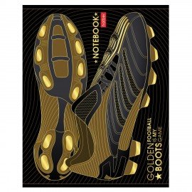 Тетрадь А5 48л. HATBER скоба, клетка, матовая ламинация, 3D фольга, Для мальчиков (микс), 087357, 48Т5лофВ1