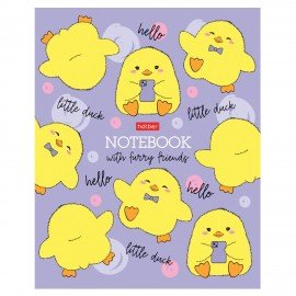 Тетрадь А5 48л. HATBER скоба, клетка, матовая ламинация, Пушистые хвостики (микс в спайке), 079183, 48Т5лВ1