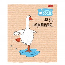 Тетрадь А5 48л. HATBER скоба, клетка, обложка картон, Гусь-веселюсь_Выпуск №2 (микс), 078789, 48Т5В1