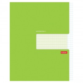 Тетрадь А5 48л. HATBER скоба, клетка, обложка картон, Зеленая, 074512, 48Т5В1_27563
