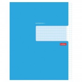 Тетрадь А5 48л. HATBER скоба, клетка, обложка картон, Синяя, 074511, 48Т5В1_27561