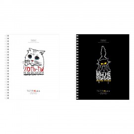 Тетрадь А5 80л. HATBER гребень, клетка, обложка картон, Проект Капланопись_Выпуск №2 (микс), 090633, 80Т5В1гр