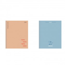 Тетрадь А5 80л. HATBER гребень, линия, матовая ламинация, Чипи-чипи (микс в спайке), 088819, 80Т5лВ2гр