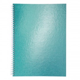 Тетрадь бумвинил А4 96л. гребень, офсет №1, клетка, МЯТА Metallic, HATBER, 077199, 96Т4бвВ1гр